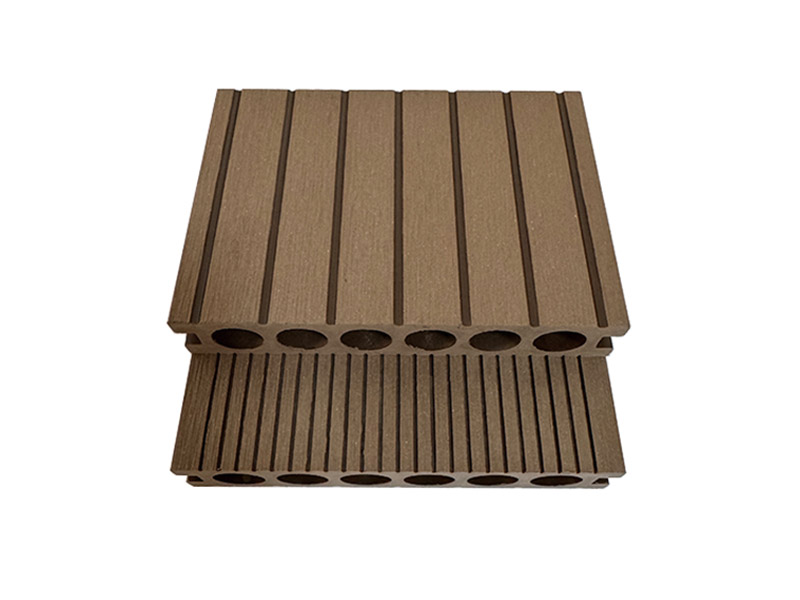 Anti slip circular hole floor wood plastic composite material